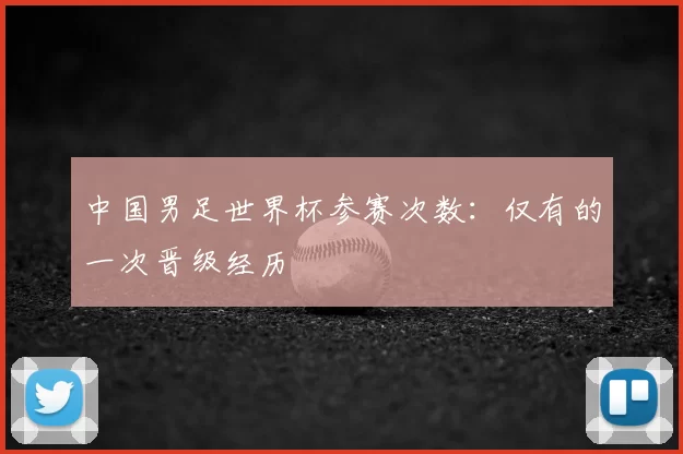 中国男足世界杯参赛次数:仅有的一次晋级经历